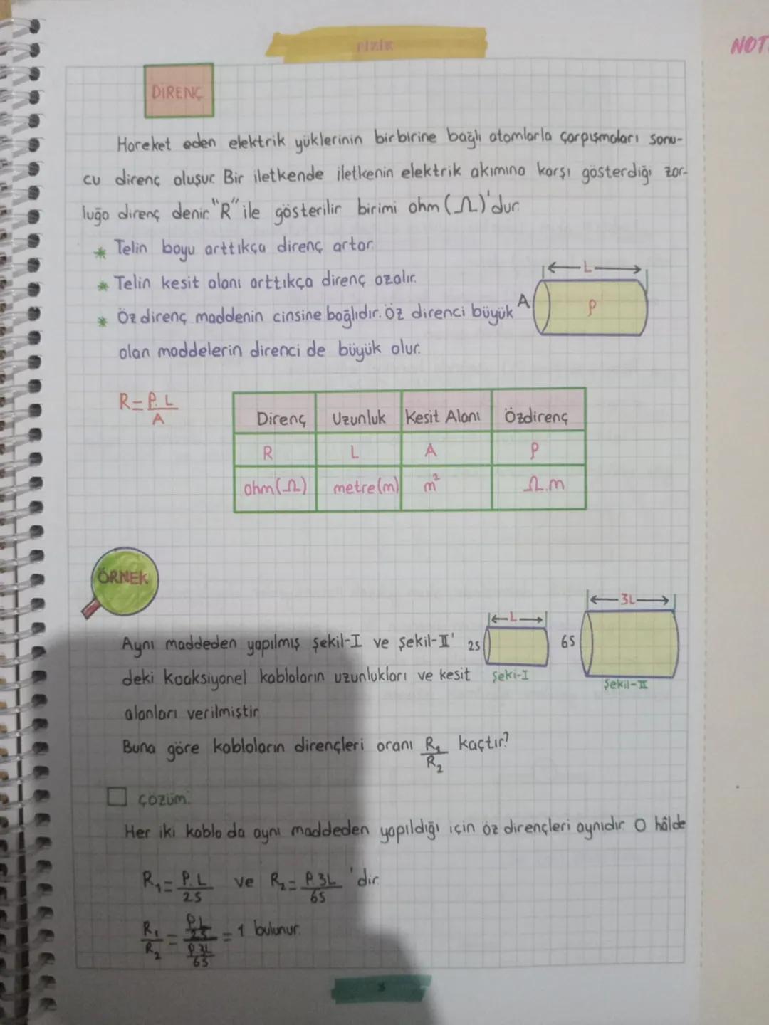 FİZİK
1. ÜNİTE ELEKTRİK VE MANYETİZMA
ELEKTRİK AKIMI
Bir iletken telin uçlarına bir ureteç bağlandığında serbest elektronlara
elektriksel ku