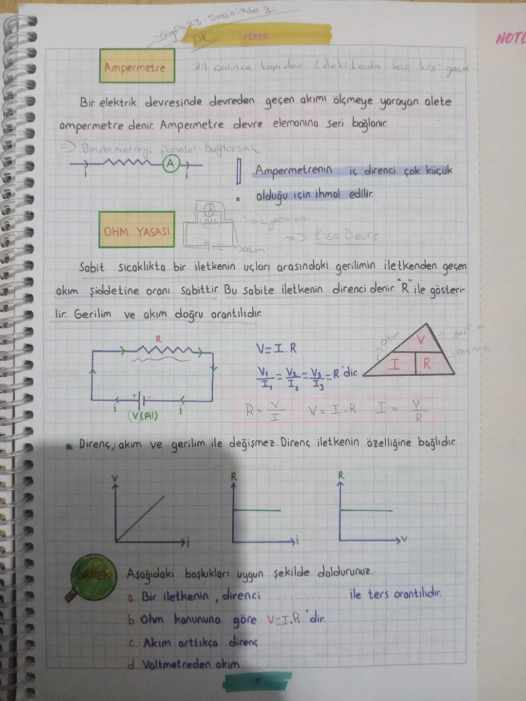 FİZİK
1. ÜNİTE ELEKTRİK VE MANYETİZMA
ELEKTRİK AKIMI
Bir iletken telin uçlarına bir ureteç bağlandığında serbest elektronlara
elektriksel ku
