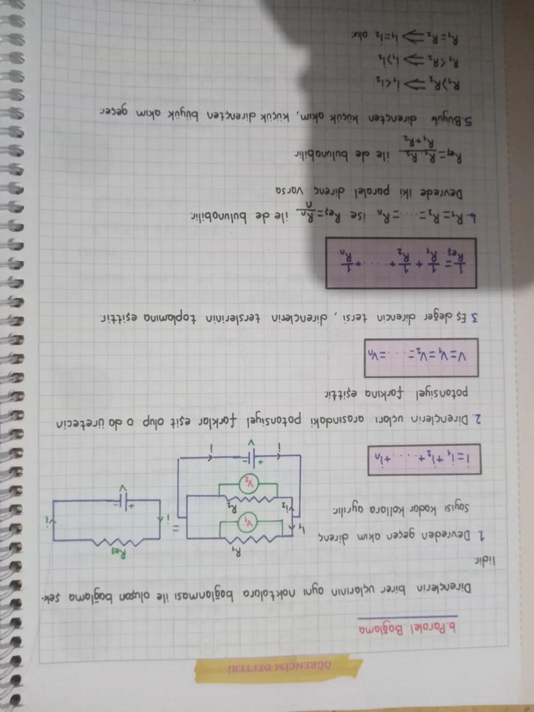 FİZİK
1. ÜNİTE ELEKTRİK VE MANYETİZMA
ELEKTRİK AKIMI
Bir iletken telin uçlarına bir ureteç bağlandığında serbest elektronlara
elektriksel ku