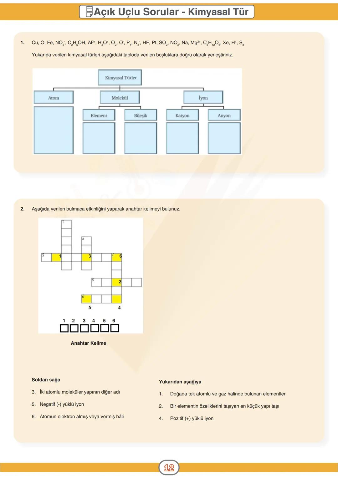 ***
ORTAÖĞRETİM
GENEL MÜDÜRLÜĞÜ
DERSLER
CEPTE
4. SAYI
Konu Özeti
Ders Anlatımı
Sorular
KİMYA 9
Π
ÜNİTE
KİMYASAL TÜRLER ARASI
ETKİLEŞİMLER
Ki