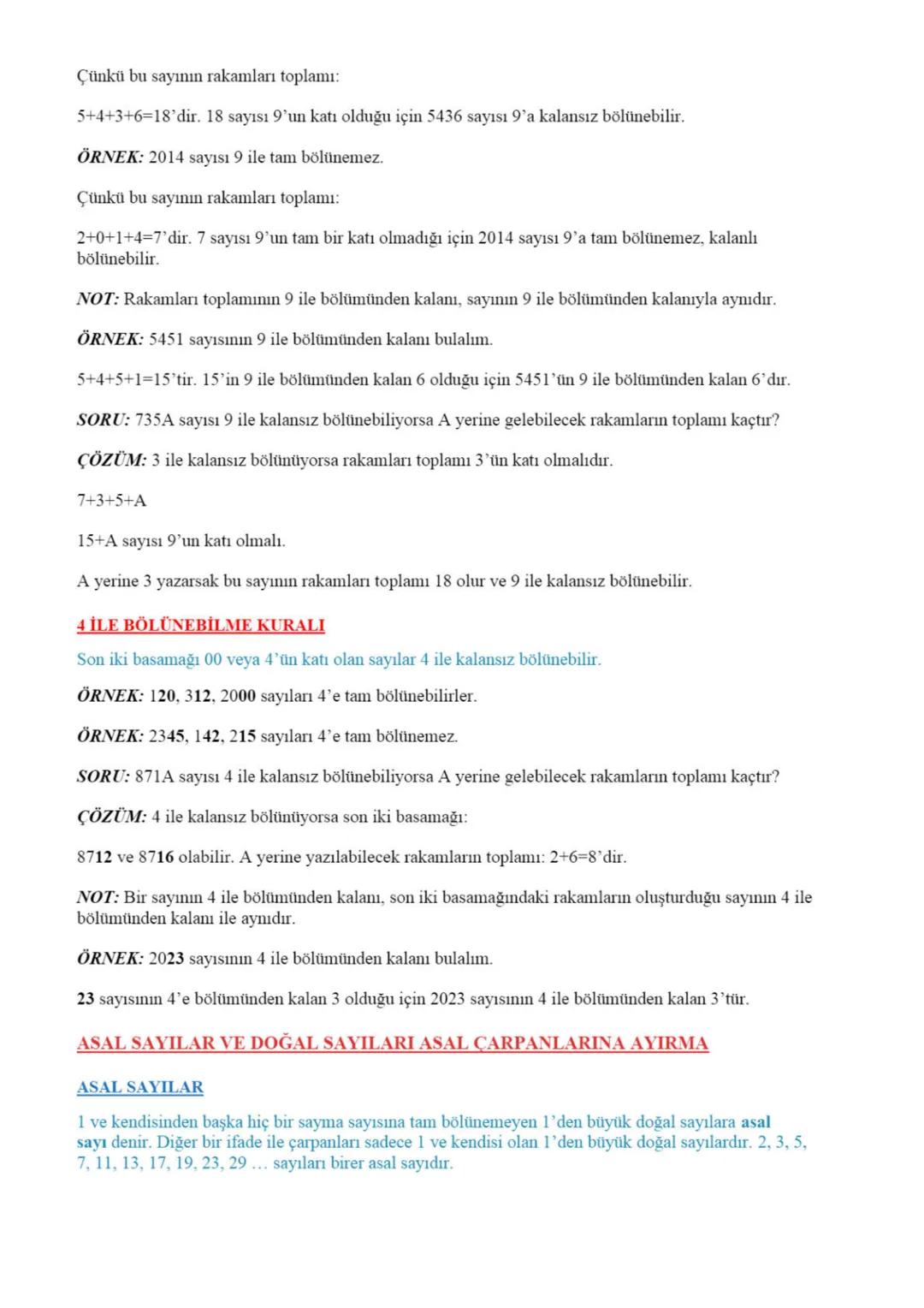 MATEMATİK
6. SINIF DERS NOTLARI
# 1. ÜNİTE KONU ANLATIMLARI
## Doğal Sayılarla İşlemler Konu Anlatımları
### ÜSLÜ İFADELER (ÜSLÜ SAYILAR)