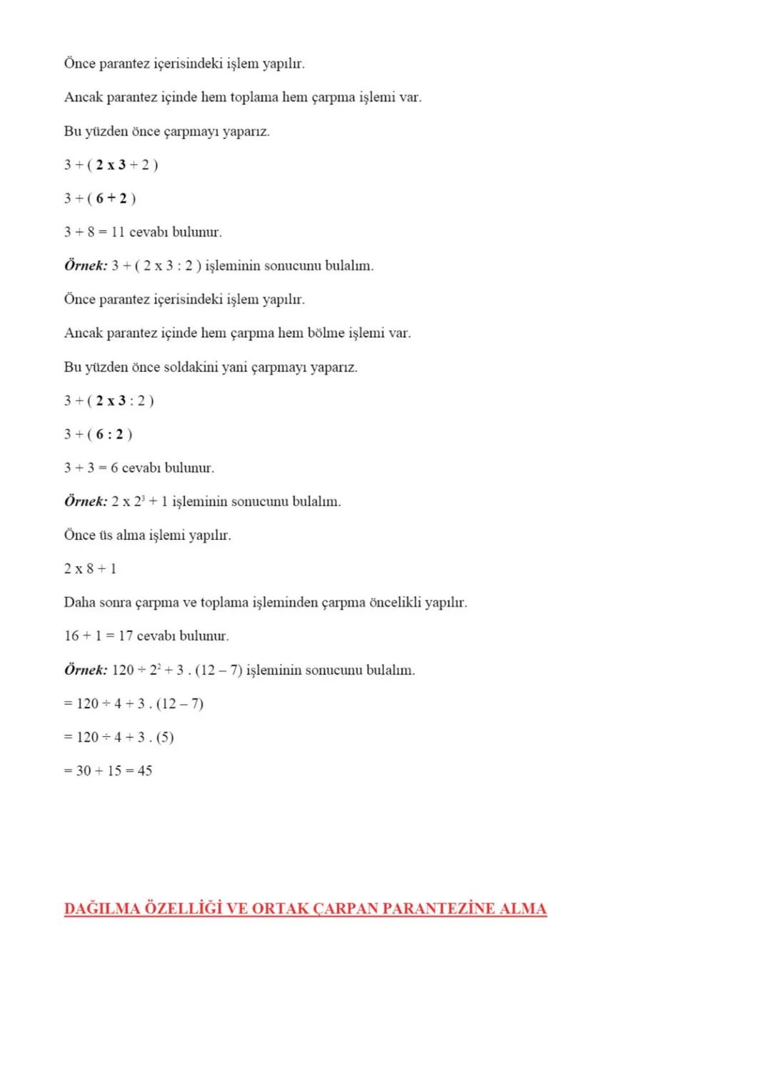 MATEMATİK
6. SINIF DERS NOTLARI
# 1. ÜNİTE KONU ANLATIMLARI
## Doğal Sayılarla İşlemler Konu Anlatımları
### ÜSLÜ İFADELER (ÜSLÜ SAYILAR)