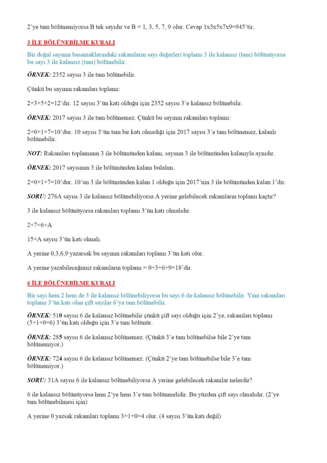 MATEMATİK
6. SINIF DERS NOTLARI
# 1. ÜNİTE KONU ANLATIMLARI
## Doğal Sayılarla İşlemler Konu Anlatımları
### ÜSLÜ İFADELER (ÜSLÜ SAYILAR)