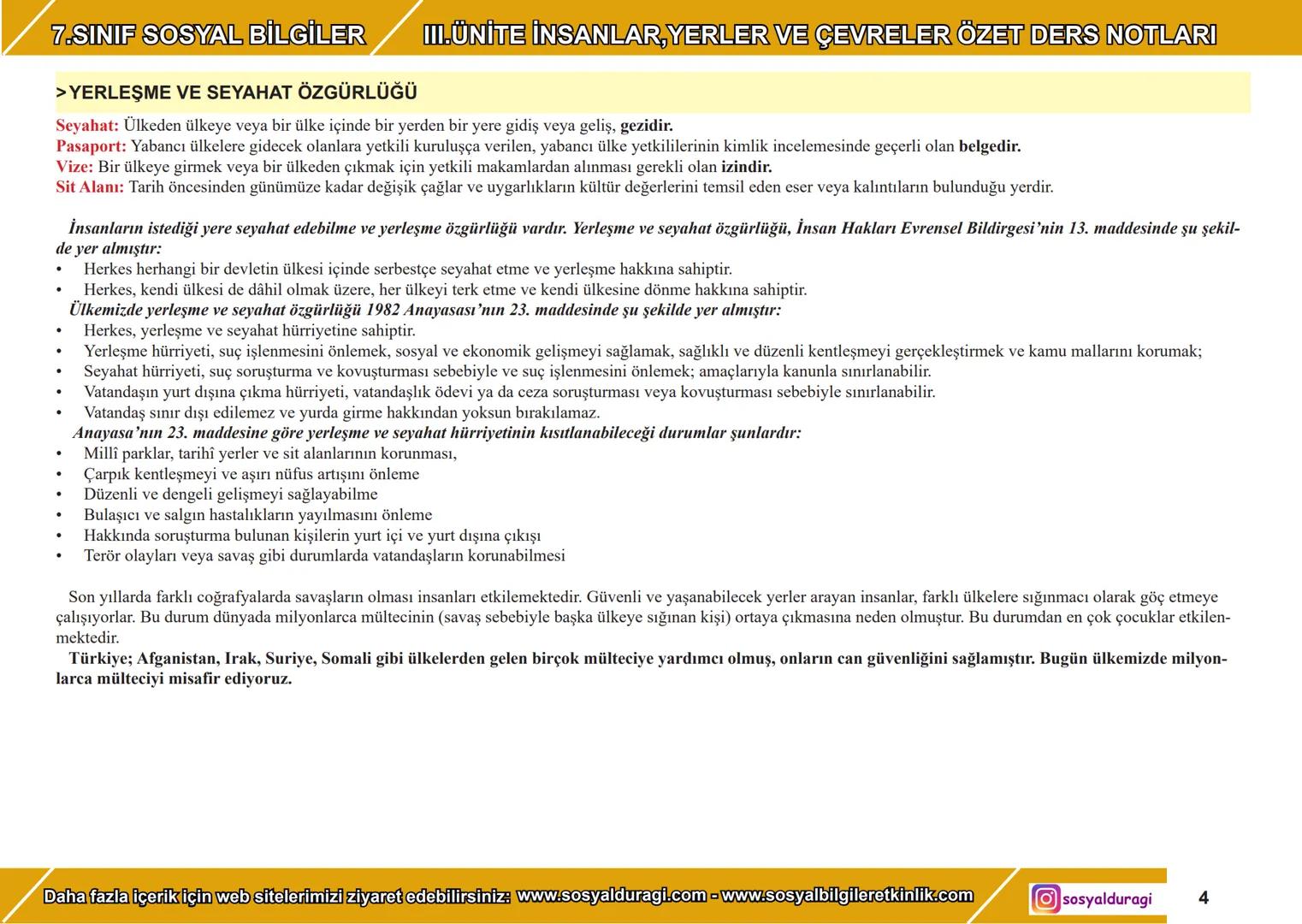 7.SINIF
SOSYAL BİLGİLER DERSİ
• Tüm Konularla İlgili
• Önemli Bilgilerle Dolu
ÖZET DERS NOTLARI
SBE www.sosyalbilgileretkinlik.com
www.sosya