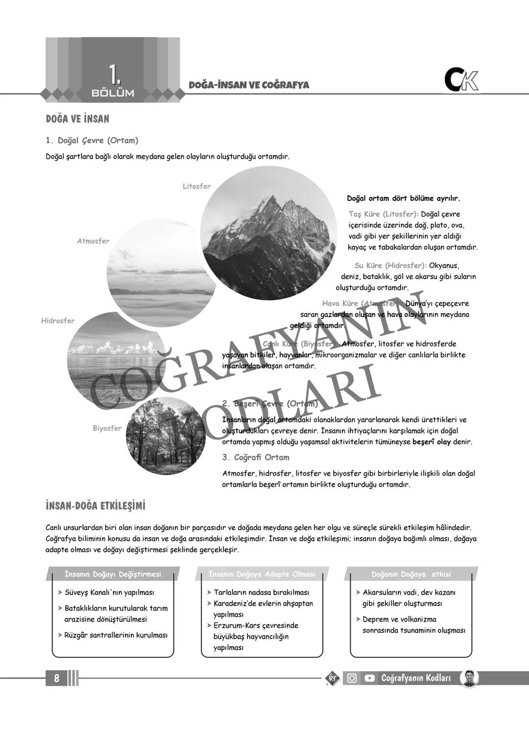 9 sınıf coğrafya 1 ünite