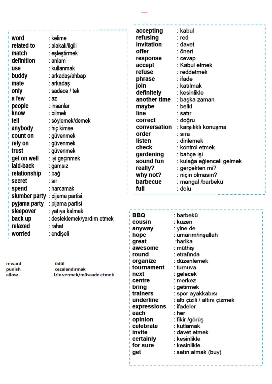 # Unit 1 FRIENDSHIP
Accepting & Refusing (Kabul Etmek & Reddetmek)
Kabul etme ve reddetme ifadelerini öğrenmeden önce "teklif ve
öneride b