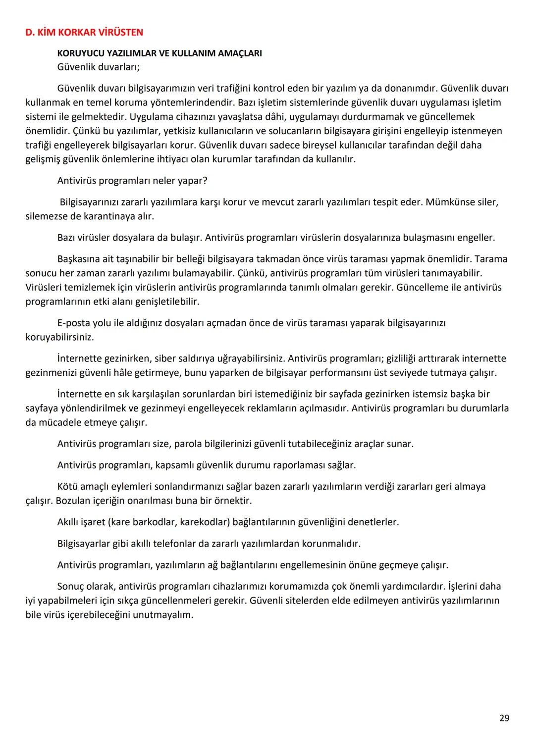 6.Sınıf
Bilişim Teknolojileri ve Yazılım Dersi Notları
1.Dönem
1 6.1.1 - BİLİŞİM İLE DEĞİŞİM
A. TEKNOLOJİK BEN!
182
SAĞLIK
BANKACILIK V