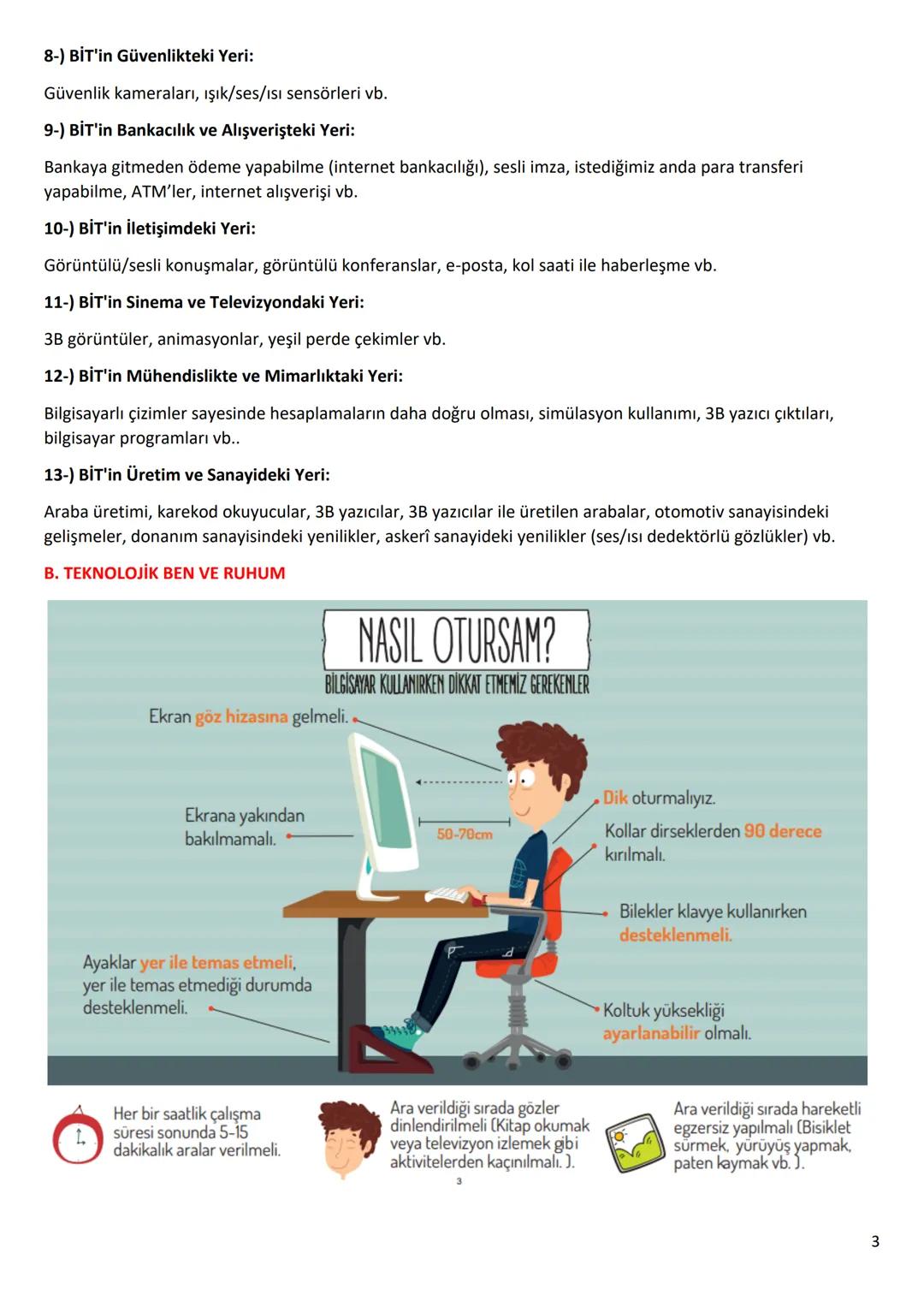 6.Sınıf
Bilişim Teknolojileri ve Yazılım Dersi Notları
1.Dönem
1 6.1.1 - BİLİŞİM İLE DEĞİŞİM
A. TEKNOLOJİK BEN!
182
SAĞLIK
BANKACILIK V