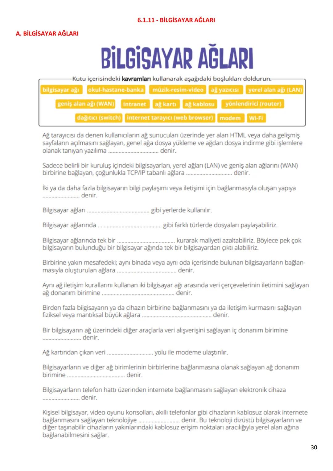 6.Sınıf
Bilişim Teknolojileri ve Yazılım Dersi Notları
1.Dönem
1 6.1.1 - BİLİŞİM İLE DEĞİŞİM
A. TEKNOLOJİK BEN!
182
SAĞLIK
BANKACILIK V