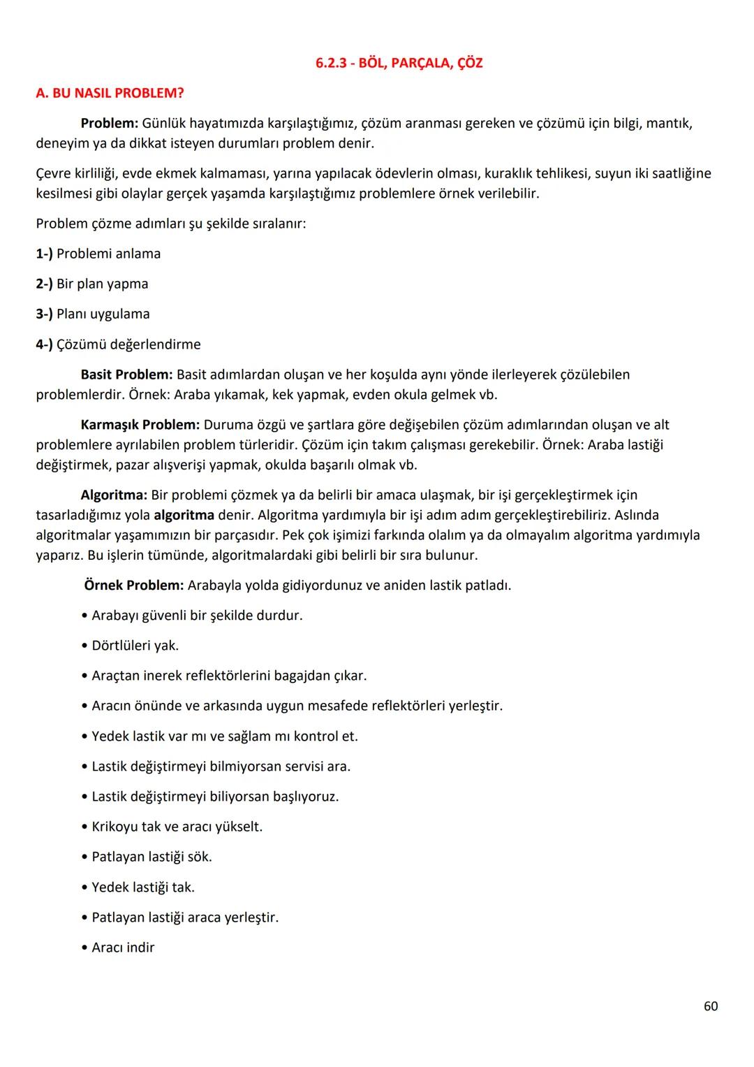 6.Sınıf
Bilişim Teknolojileri ve Yazılım Dersi Notları
1.Dönem
1 6.1.1 - BİLİŞİM İLE DEĞİŞİM
A. TEKNOLOJİK BEN!
182
SAĞLIK
BANKACILIK V