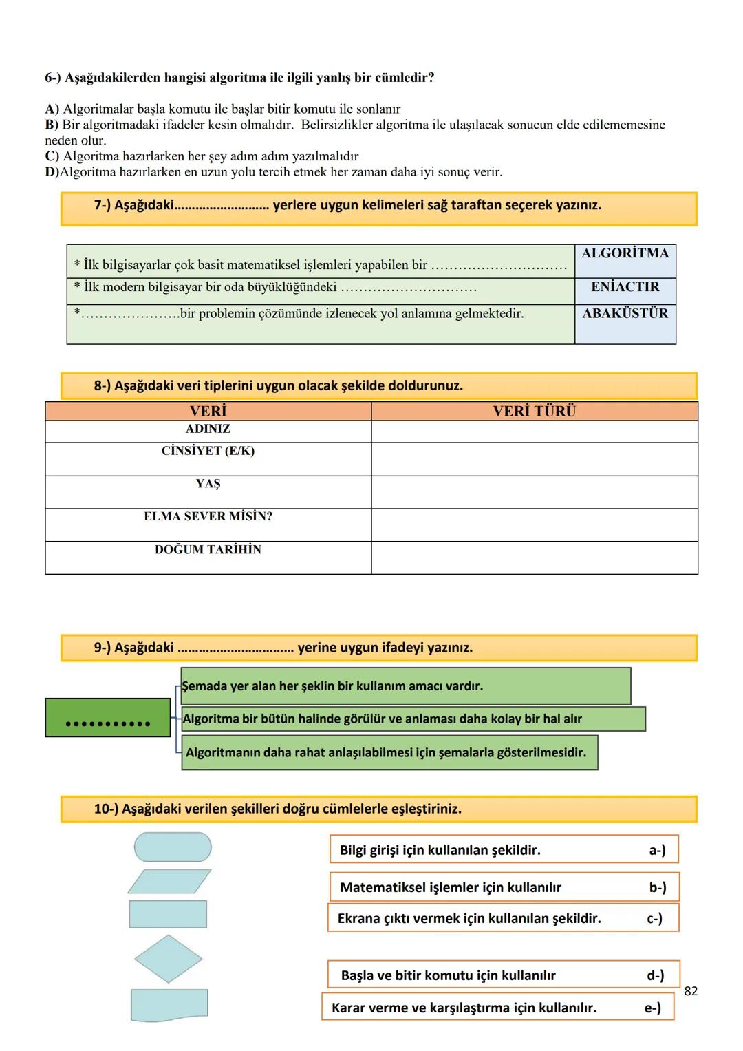 6.Sınıf
Bilişim Teknolojileri ve Yazılım Dersi Notları
1.Dönem
1 6.1.1 - BİLİŞİM İLE DEĞİŞİM
A. TEKNOLOJİK BEN!
182
SAĞLIK
BANKACILIK V