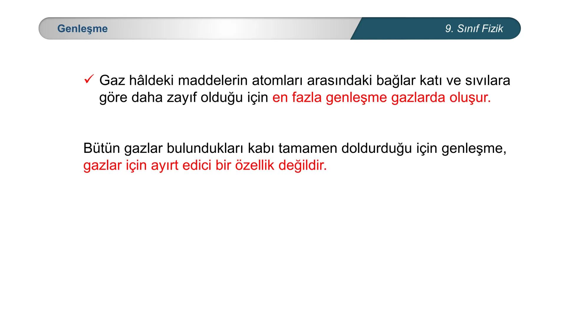 *
MİLLİ EĞİTİ
*
DO
IM BAKANLIĞI
*
TÜRKİYE CUMHURİYE
*
FİZİK
9. SINIF
ISI VE SICAKLIK
Genleşme 9. Sınıf Fizik
Köprülerde meydana gelen genleş