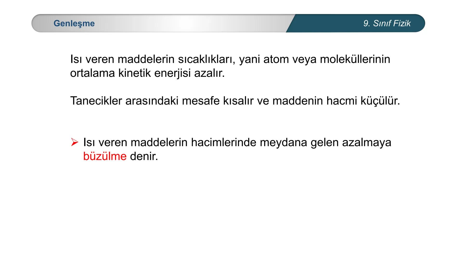 *
MİLLİ EĞİTİ
*
DO
IM BAKANLIĞI
*
TÜRKİYE CUMHURİYE
*
FİZİK
9. SINIF
ISI VE SICAKLIK
Genleşme 9. Sınıf Fizik
Köprülerde meydana gelen genleş