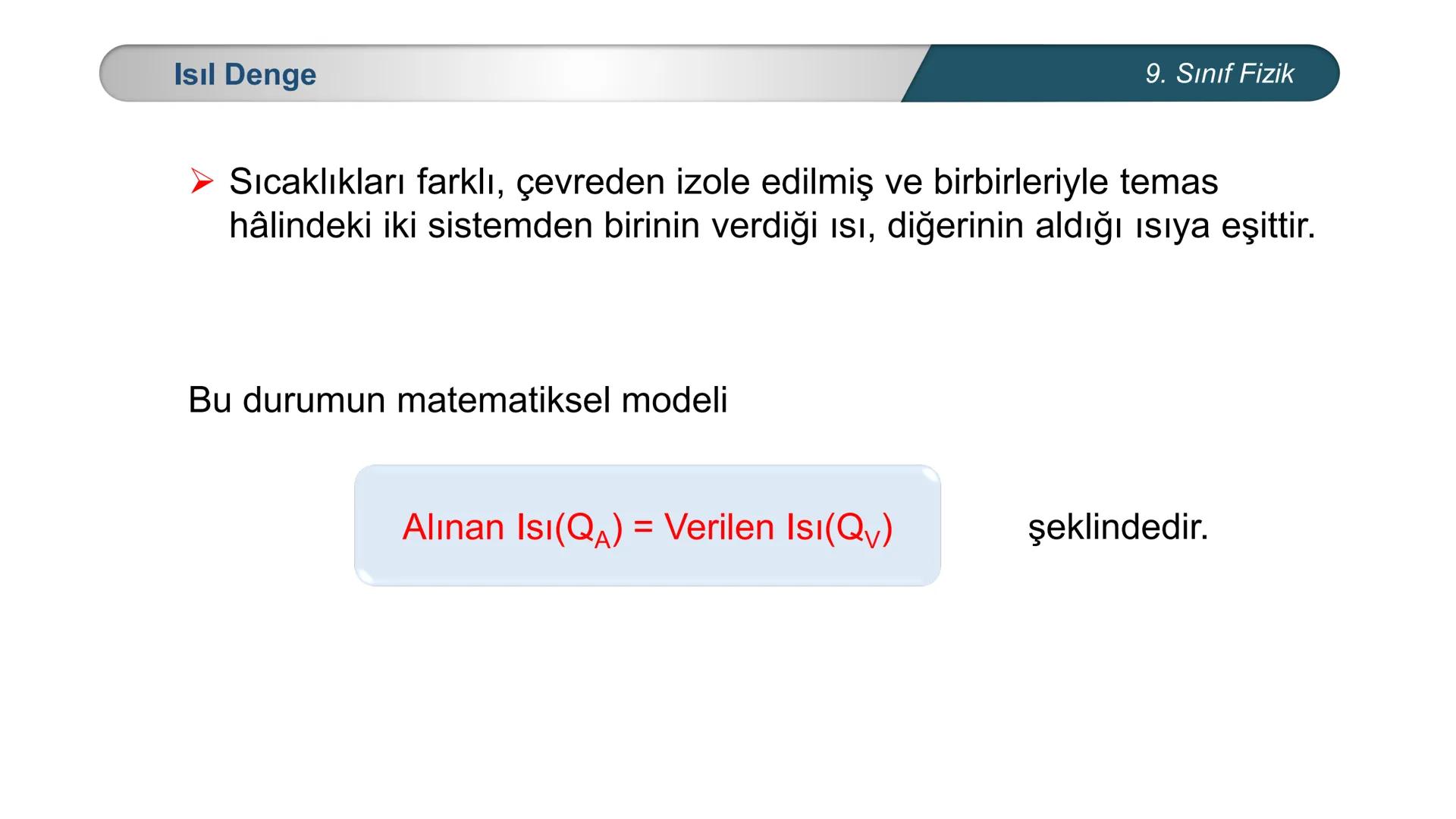 *
TÜRKİYE CUMHURİYETİ
*
MILLÎ EĞİTİM BAKANLIĞI
*
FİZİK
9. SINIF
ISI VE SICAKLIK
Isıl Denge --- OCR Start ---
Bilgisayar kasasındaki soğutu