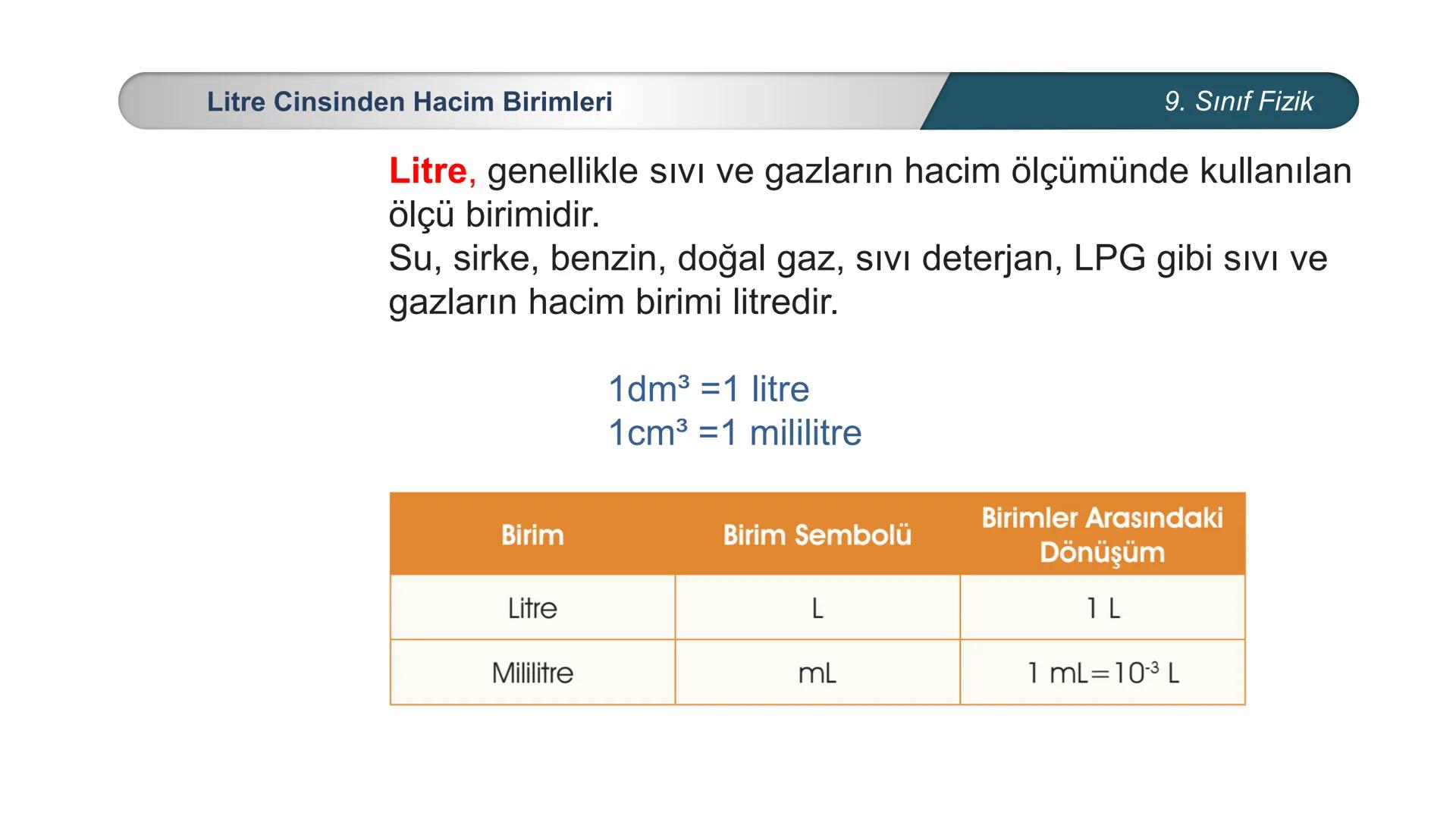 # Fizik
9. SINIF
## MADDE VE ÖZELLİKLERİ
## Kütle - Hacim --- OCR Start ---
Madde
Atom
Molekül
Kütlesi, eylemsizliği olan ve uzayda yer
k