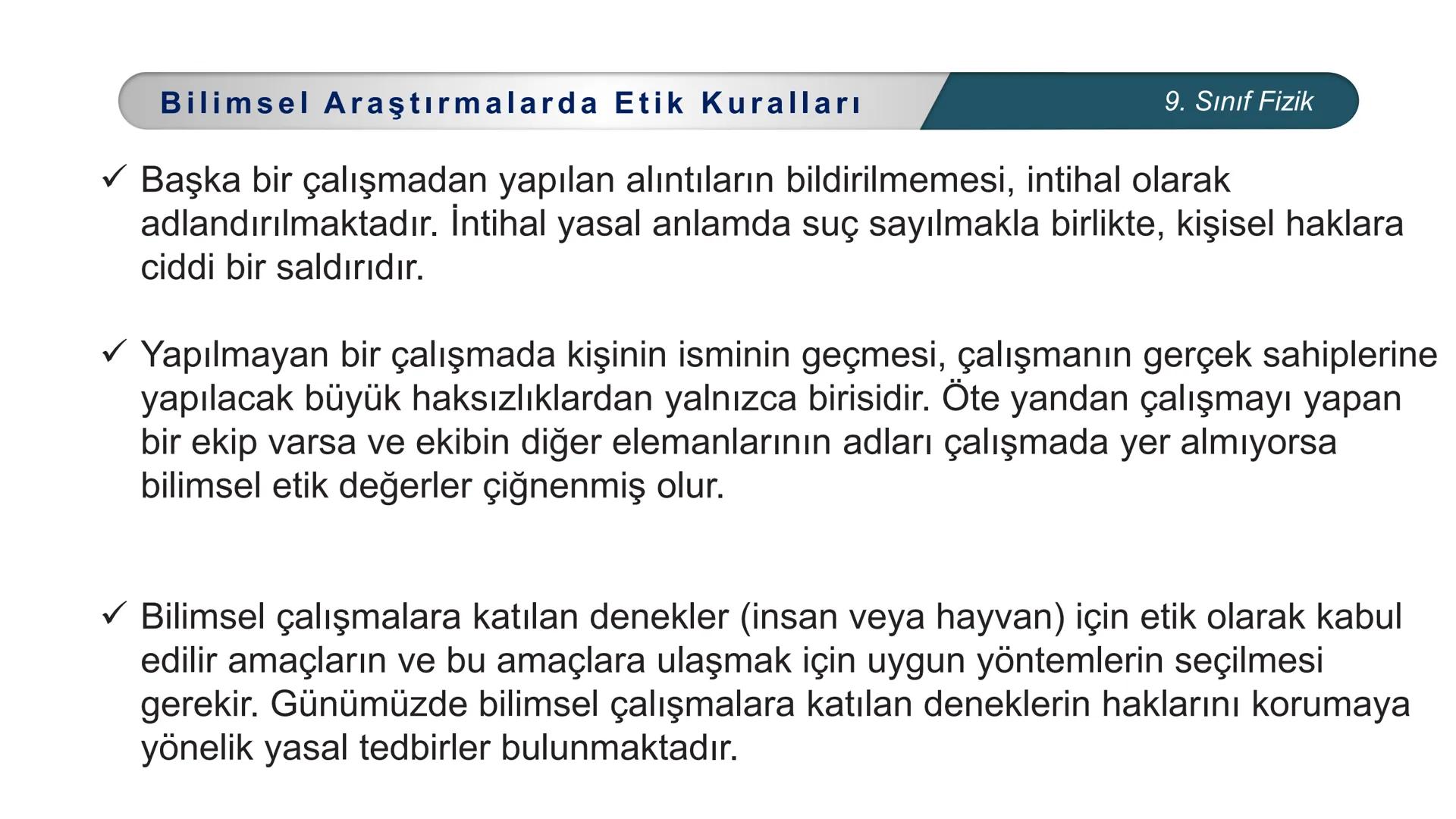 ETİ MİLLİ EĞİTİ
CUMHURİYE
***
DO
IM BAKANLIĞI
FİZİK
9. SINIF
FİZİK BİLİMİNE GİRİŞ
Fiziksel Niceliklerin Sınıflandırılması Fiziksel Nicel