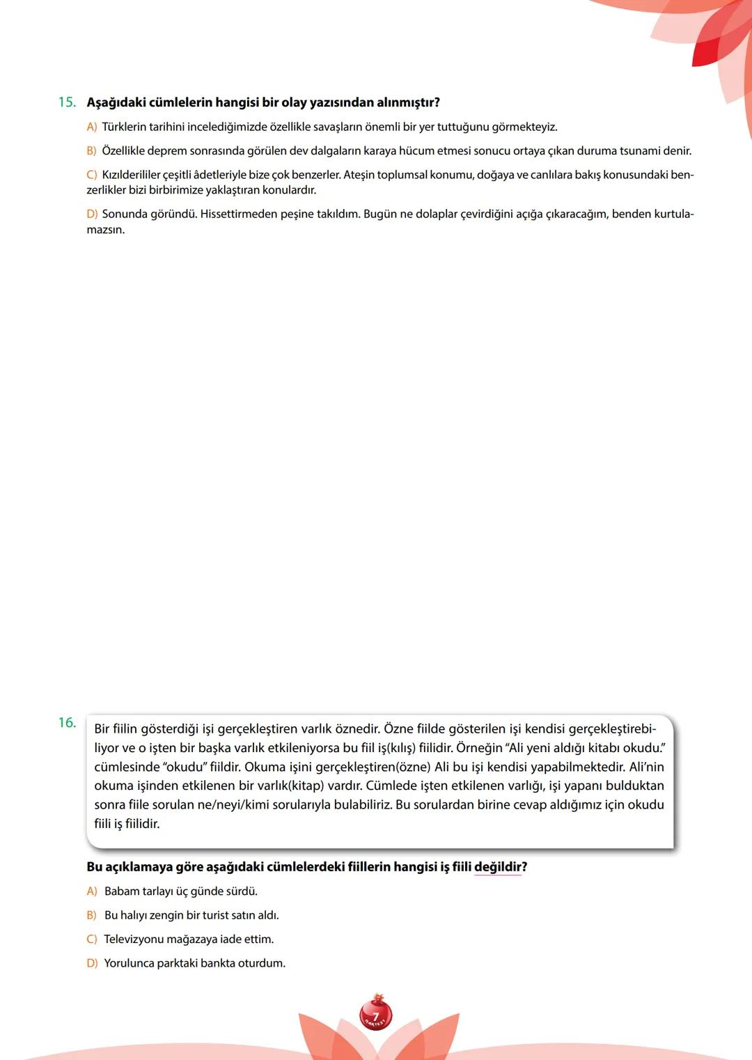 TÜRKÇE - 1. DÖNEM
7.
SINIF
TÜRKÇE
NARTEST İLE DAİMA BİR ADIM ÖNDESİNİZ.
1.
DÖNEM
TAMAMEN ÜCRETSİZ
SINAV ÖNCESİ NARTEST-OMAGE HEDİYESİDİ
