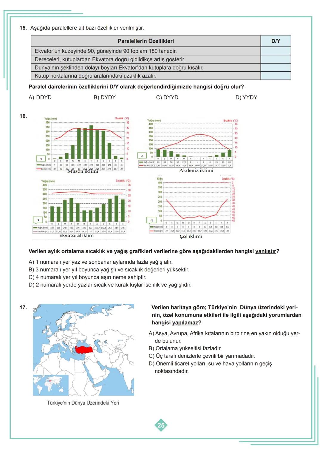 # PARALELLER
- Ekvatora paralel olarak uzanan dairelerdir. Paralel dairelerinin başlangıç yeri olan Ekvator 0 numaralı paralel dairesini ol
