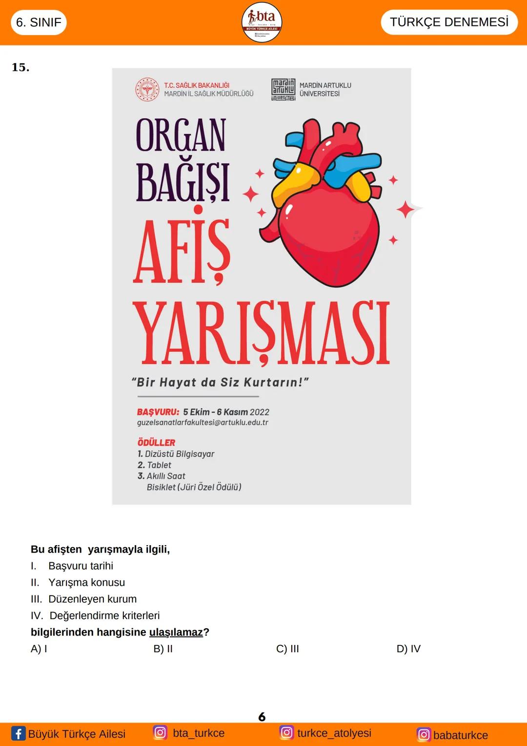 --- OCR Start ---
ADAY BİLGİLERİ;
Adı ve Soyadı:
Sınıfı / Şubesi:
Öğrenci Numarası:
BÜYÜK
TÜRKÇE AİLESİ
6. SINIF
YARIYIL İYİ TATİLLER
DENEME
