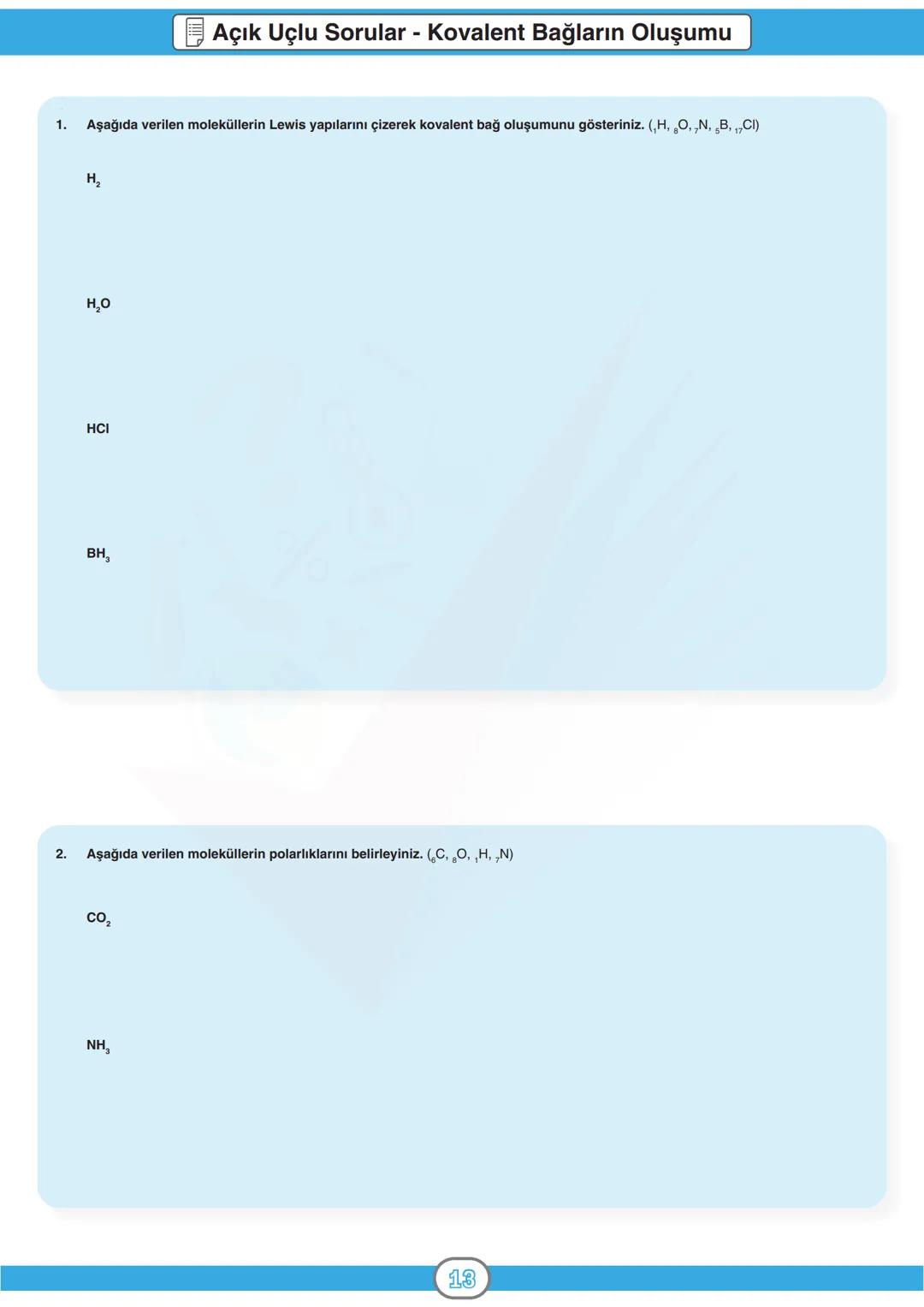 ORTAÖĞRETİM
GENEL MÜDÜRLÜĞÜ
DERSLER
CEPTE
5. SAYI
Konu Özeti
Ders Anlatımı
Sorular
KİMYA 9
ÜNİTE
KİMYASAL TÜRLER ARASI ETKİLEŞİMLER