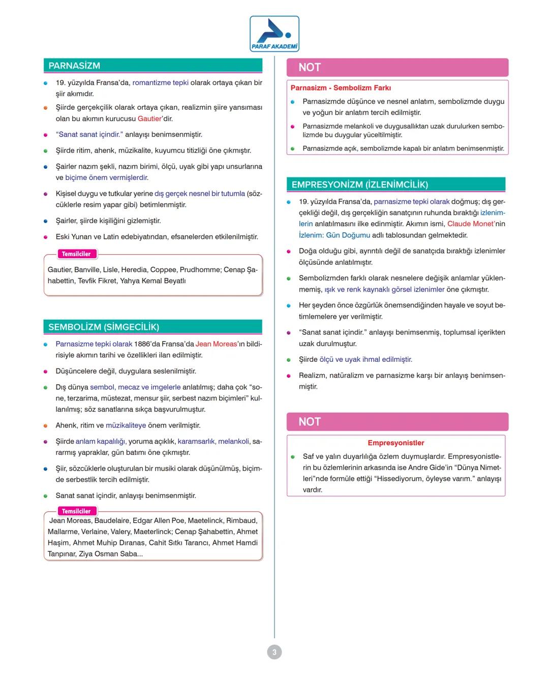 # EDEBİ AKIMLAR - 1
PARAF AKADEMİ
### Temsilciler
Goethe, Schiller, Shelley, Lamartine, Madame de Stael, Puşkin, J.J.
Rousseau, Voltaire,