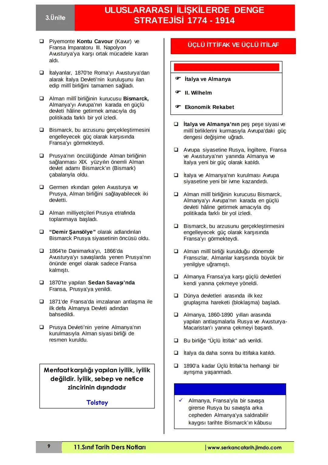 3. Ünite
ULUSLARARASI İLİŞKİLERDE DENGE
STRATEJİSİ 1774 - 1914
XVIII. YÜZYILDAN XX. YÜZYILA
AVRUPA VE OSMANLI DEVLETİ
OSMANLI DEVLETİ'NİN Sİ