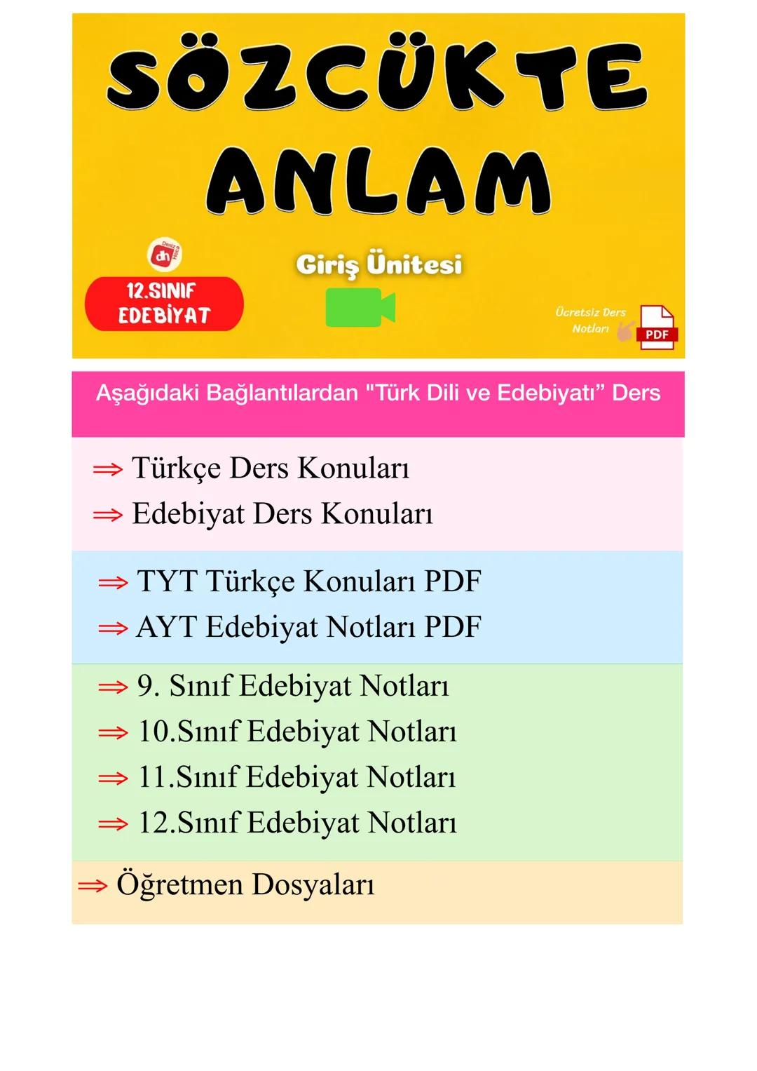 # 12.SINIF TÜRK DİLİ VE EDEBİYATI
GİRİŞ ÜNİTESİ KONULARI
- Edebiyat - Felsefe İlişkisi
- Edebiyat - Psikoloji İlişkisi
- Dilin Tarihî Süreç