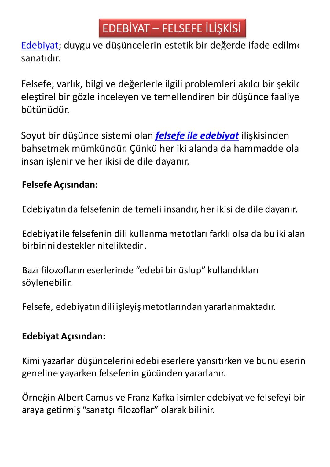 # 12.SINIF TÜRK DİLİ VE EDEBİYATI
GİRİŞ ÜNİTESİ KONULARI
- Edebiyat - Felsefe İlişkisi
- Edebiyat - Psikoloji İlişkisi
- Dilin Tarihî Süreç