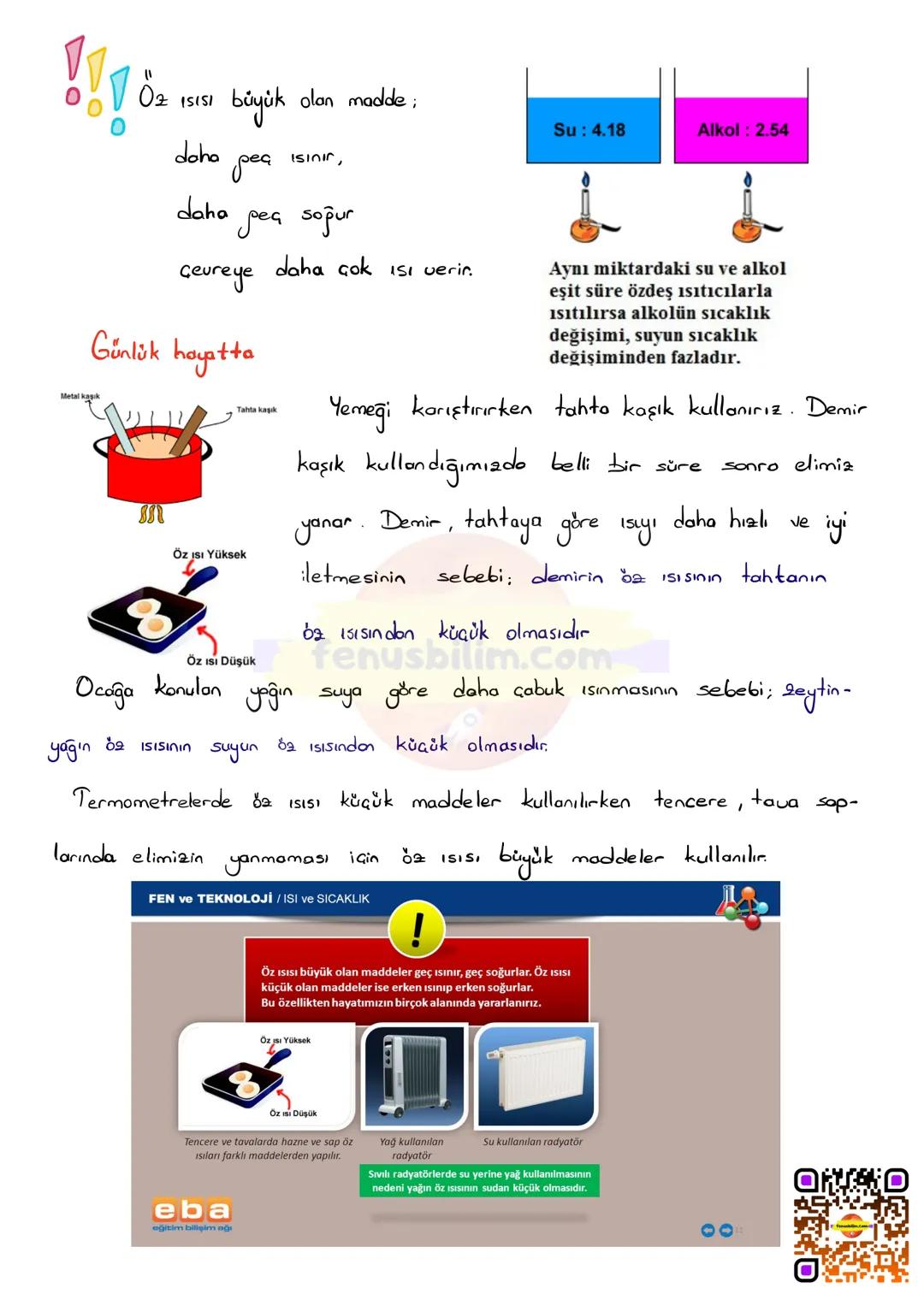 Σ
# MADDENİN ISI ILE ETKİLESİMİ
### Isı (Q)
* Sıcaklıkları farklı maddeler alınıp verilen bir enerji çeşididir.
* Isı; maddenin taneci