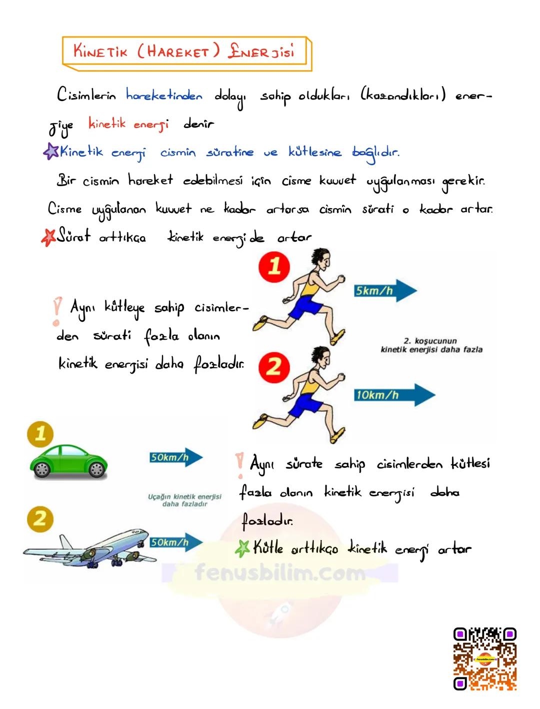 # KUVVET, İŞ VE ENERJİ İLİŞKİSİ
Kazanımlar :
F. 7. 3. 2. 1. Fiziksel anlamda yapılan işin, uygulanan kuvvet ve alınan
yolla ilişkili olduğu