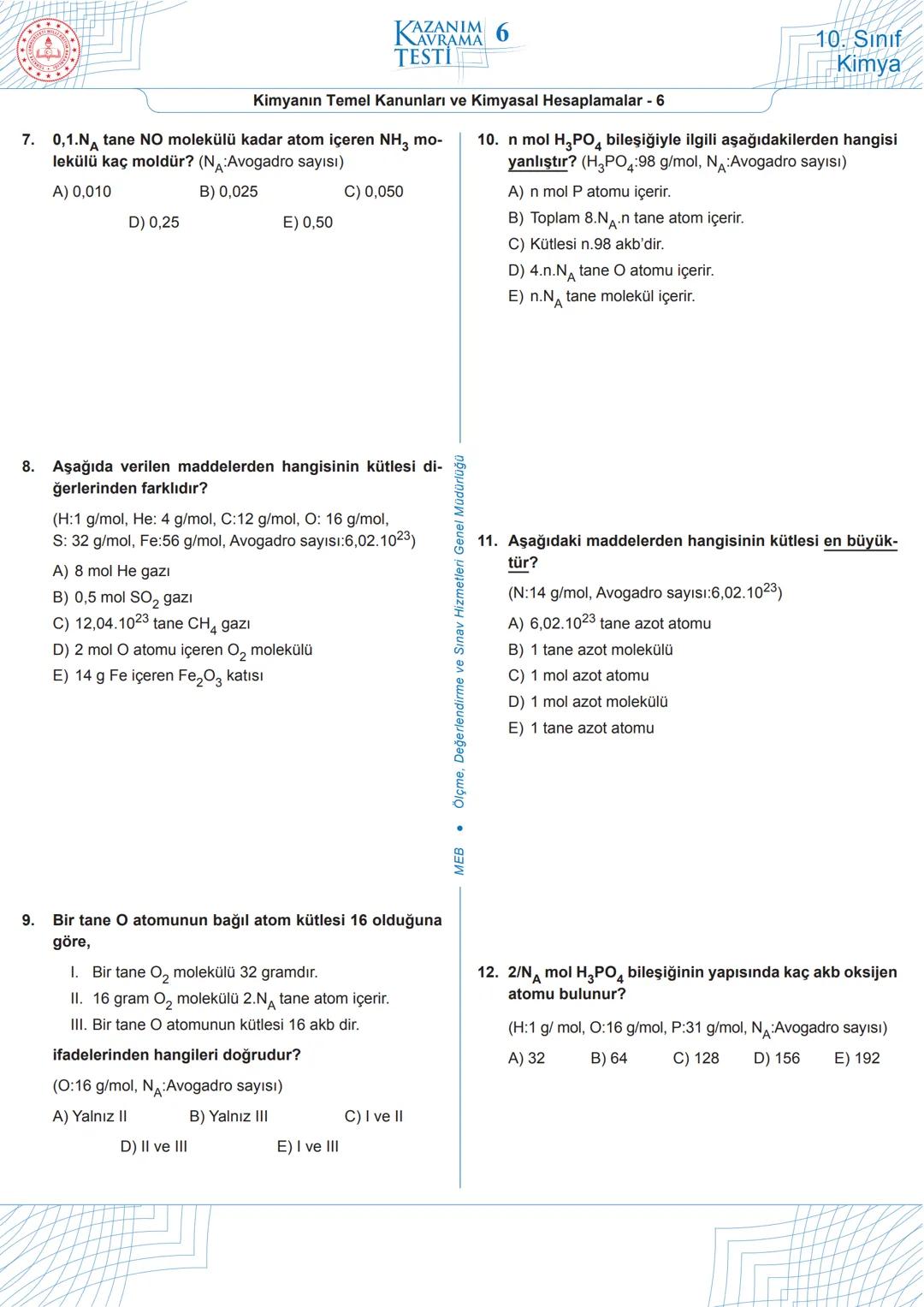 # 1
Aşağıdaki tepkimede, tepkimeye giren ve tepkime sonunda oluşan maddelerin kütleleri verilmiştir.
$C_3H_4$ + $4O_2$ → $3CO_2$ + $2H_2O