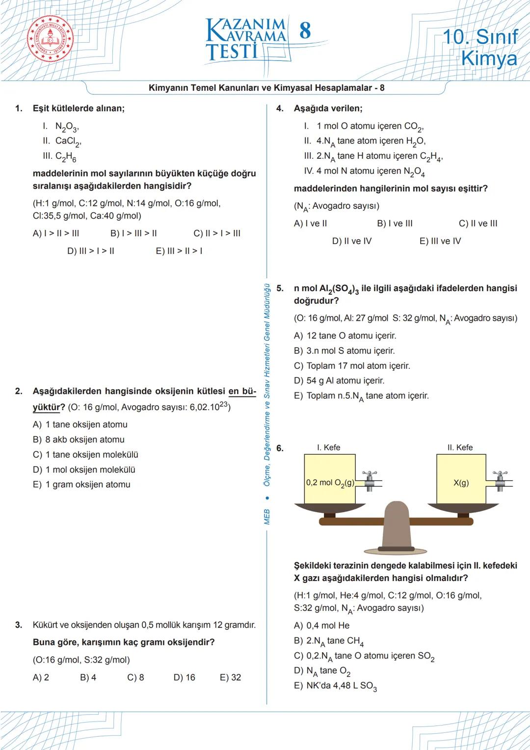 # 1
Aşağıdaki tepkimede, tepkimeye giren ve tepkime sonunda oluşan maddelerin kütleleri verilmiştir.
$C_3H_4$ + $4O_2$ → $3CO_2$ + $2H_2O