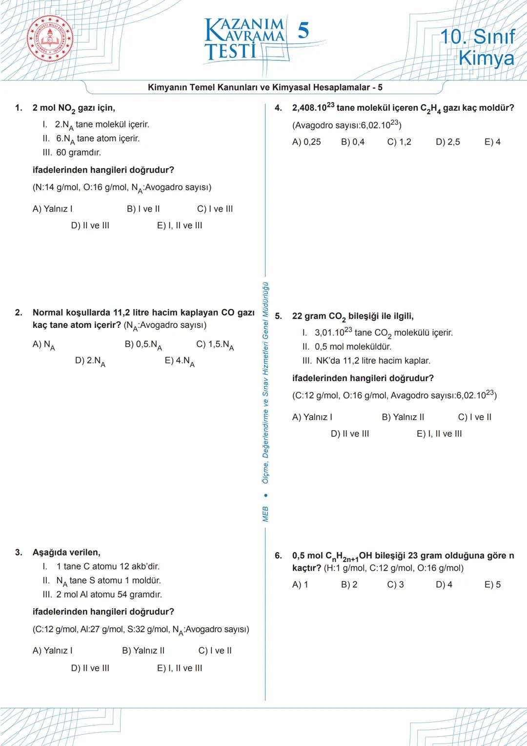 # 1
Aşağıdaki tepkimede, tepkimeye giren ve tepkime sonunda oluşan maddelerin kütleleri verilmiştir.
$C_3H_4$ + $4O_2$ → $3CO_2$ + $2H_2O