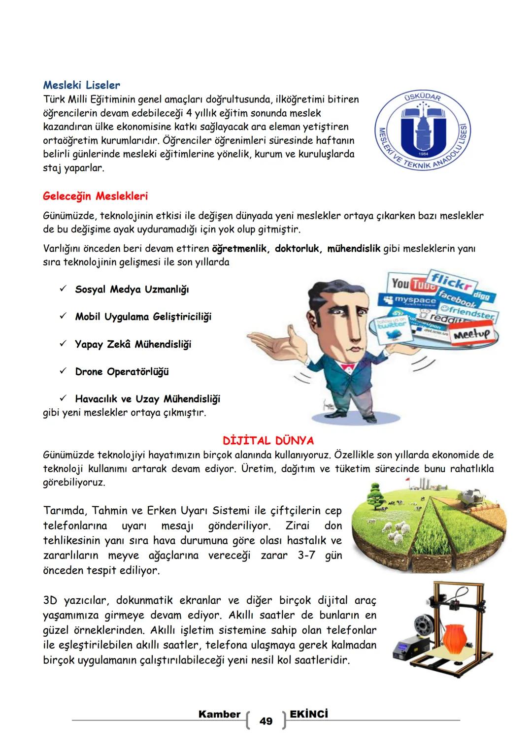 # 7. SINIF
# SOSYAL BİLGİLER
# DERS NOTLARI
Kamber EKİNCI
Sosyal Bilgiler Öğretmeni Bu Ders Notu MEB Ders Kitapları ve EBA İnternet Sitesin