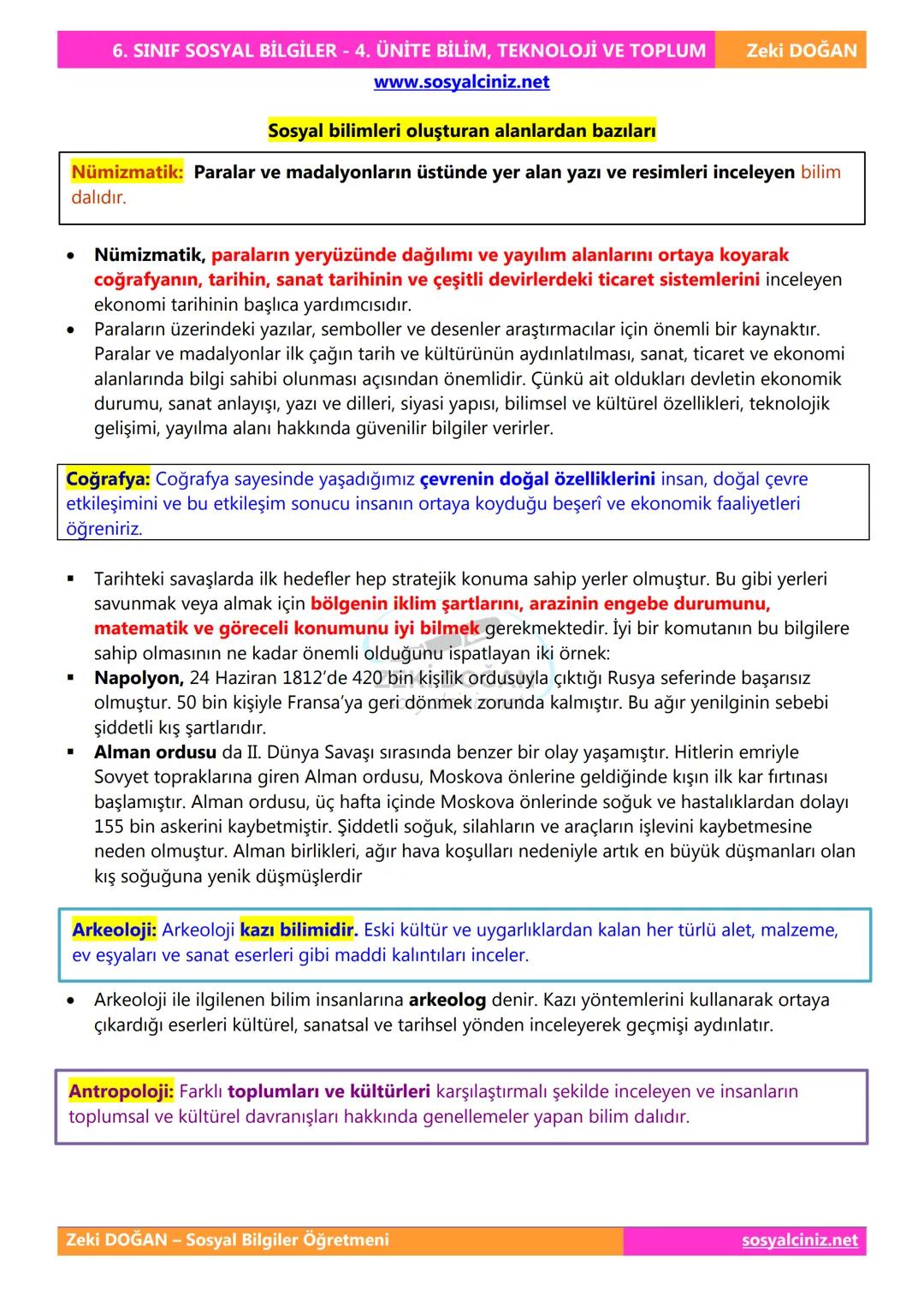 SOSYAL BİLGİLER 6
DERS NOTLARI
KONU ÖZETLERİ
Zeki DOGAN
00
Sosyal Bilgiler Öğretmeni
www.sosyalciniz.net
ZEKİ DOĞAN
sosyalciniz.net # SOS