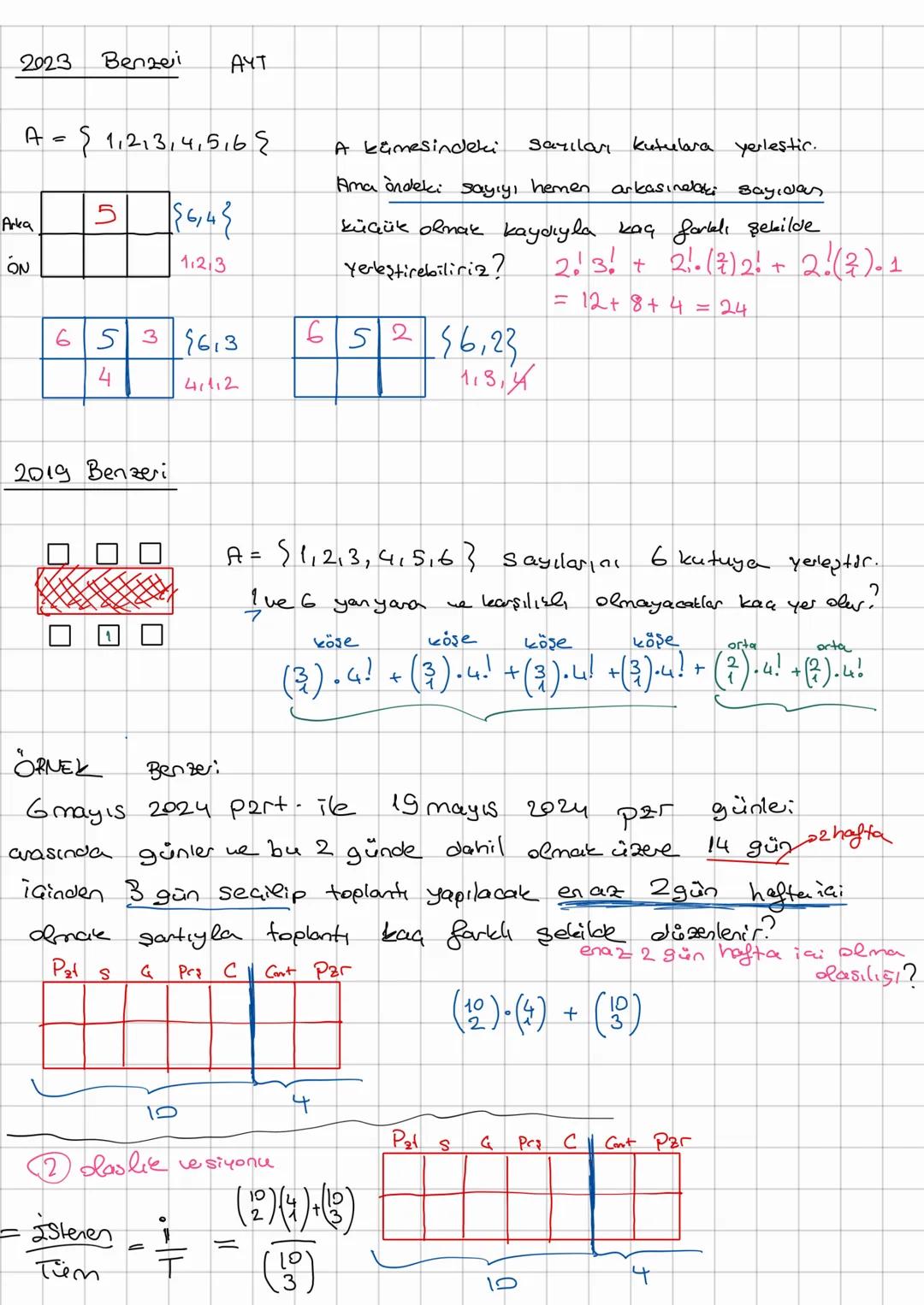 # 2023 Benzeri AYT
A = {1,2,13,4,5,6}
A kumesindeki sayıları kutulara yerlestir.
Ama öndeki sayıyı hemen arkasındaki sayıdan
küçük olmak