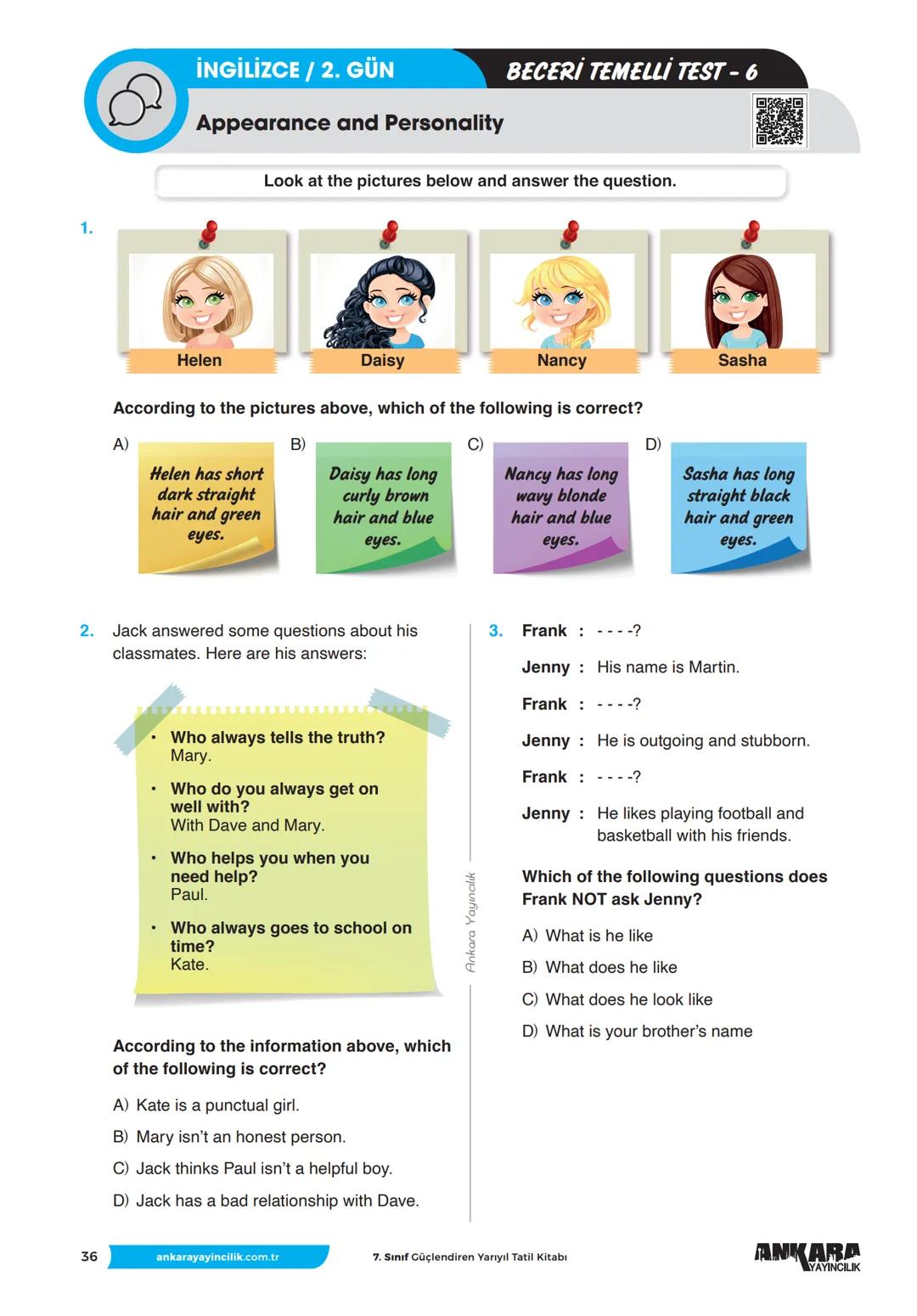 7.
Sınıf
Yeni Nesil Sorularla
14 GÜNDE
GÜÇLENDİREN
TATİL
KITABI
766
SORU
KAMP programı
Kazanımlara
%100 uyumludur.
Hatırlıyorum ve
beceri te