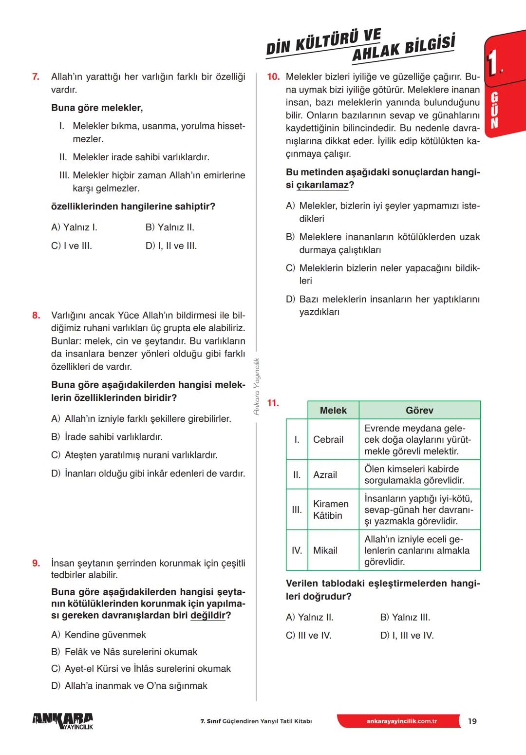 7.
Sınıf
Yeni Nesil Sorularla
14 GÜNDE
GÜÇLENDİREN
TATİL
KITABI
766
SORU
KAMP programı
Kazanımlara
%100 uyumludur.
Hatırlıyorum ve
beceri te