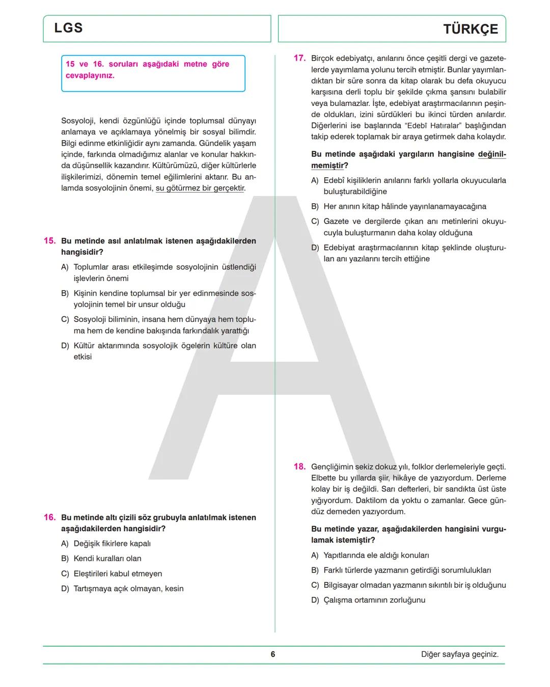 --- OCR Start ---
MEB
Kazanımlarına
Uygun
|
Yeni Nesil
Beceri Temelli
Sorular
Kurumsal
Ölçme
Değerlendirme
DENEME
SINAVI
LGS 1
SÖZEL A
97860
