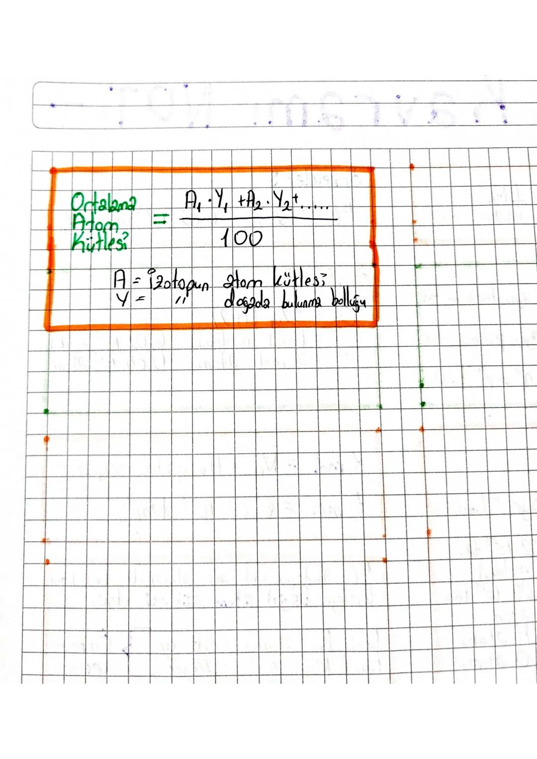 -Mol Kavramı NOT-
$1 mol = 6,02.10^{23} = 1 N_A$
= kütle numarası, kadar, gram
Örnekler:
$^{12}C = 12 gr = 6,02.10^{23} tane = 1 N_A$
Örn