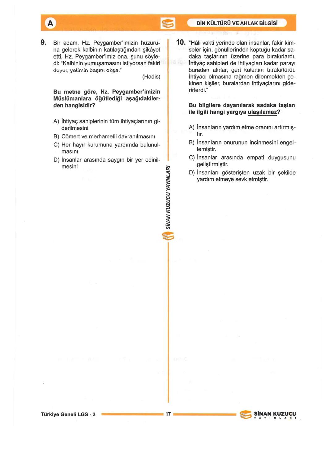 # 2025 SÖZEL BÖLÜM
SİNAN KUZUCU
YAYINLARI
SİNAN KUZUCU YAYINLARI
ÖLÇME, DEĞERLENDİRME VE SINAV HİZMETLERİ BİRİMİ
SINAVLA ÖĞRENCİ ALACAK
O