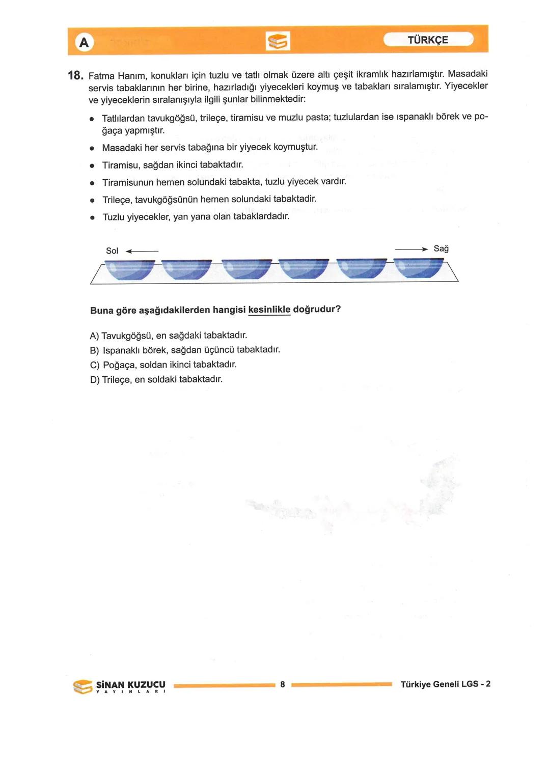 # 2025 SÖZEL BÖLÜM
SİNAN KUZUCU
YAYINLARI
SİNAN KUZUCU YAYINLARI
ÖLÇME, DEĞERLENDİRME VE SINAV HİZMETLERİ BİRİMİ
SINAVLA ÖĞRENCİ ALACAK
O