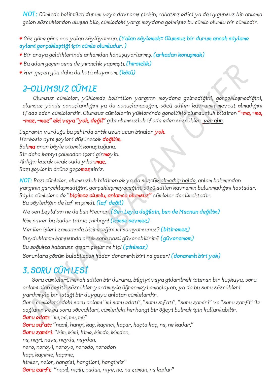 FİİLİMSİLER (EYLEMSİLER)
FİİLİMSİ: Fiillerden türemiş olmakla birlikte bir fiil gibi çekimlenemeyen olumlu, olumsuz
şekilleri yapılabilen v