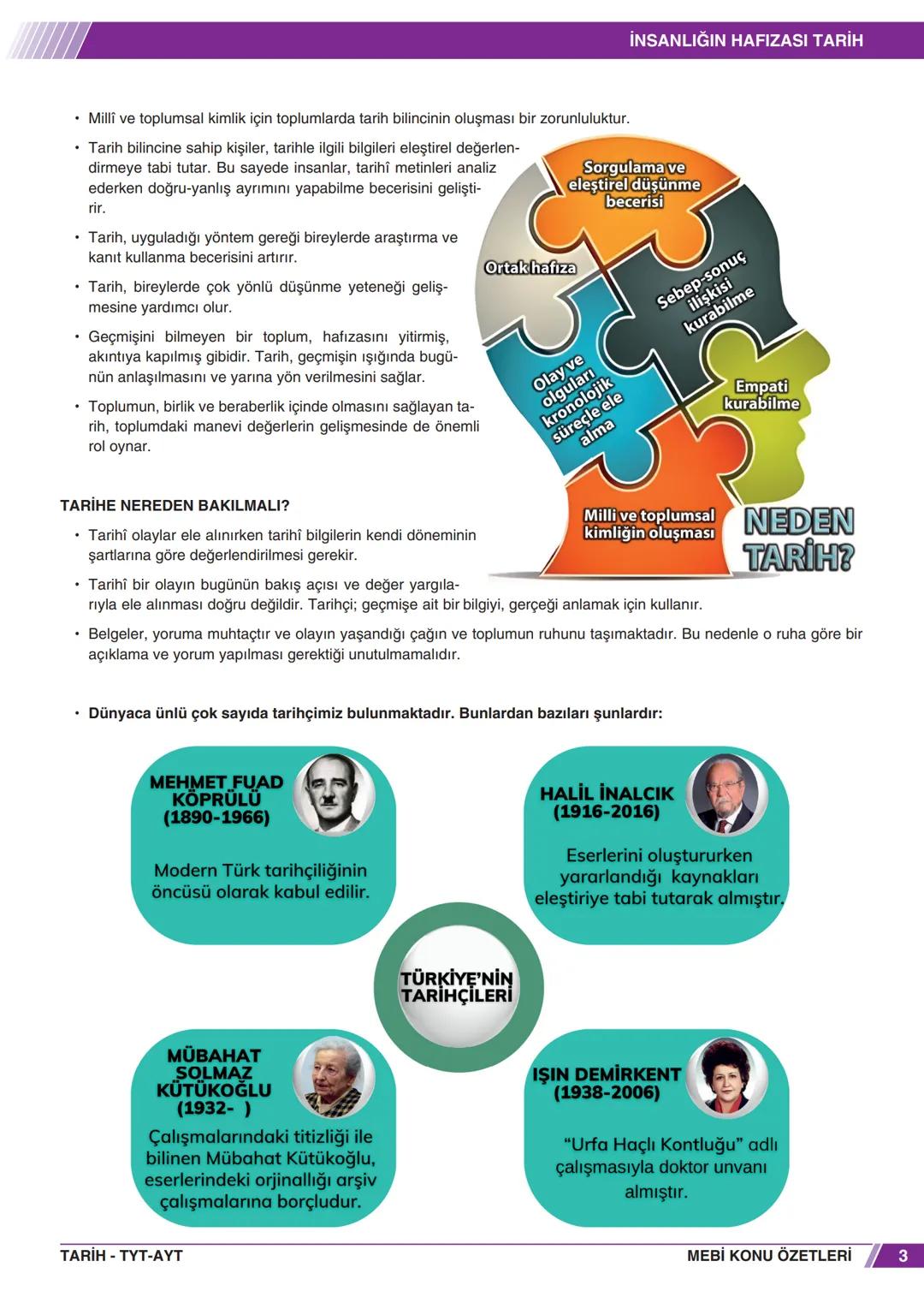 --- OCR Start ---
TARİH
İNSANLIĞIN HAFIZASI TARİH
KONU
ÖZETİ
TYT-AYT
TYT-AYT
TYT-AYT
TYT-AYT
TYT-AYT
TYT-AYT
TYT-AYT
TARİH BİLİMİ
Tarih; top