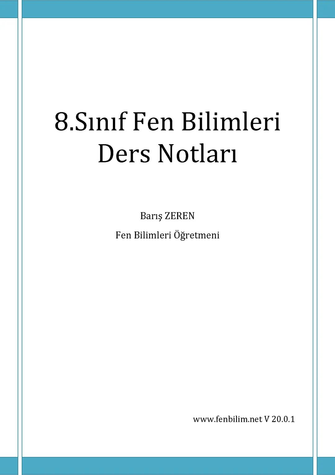 Fen ders notları