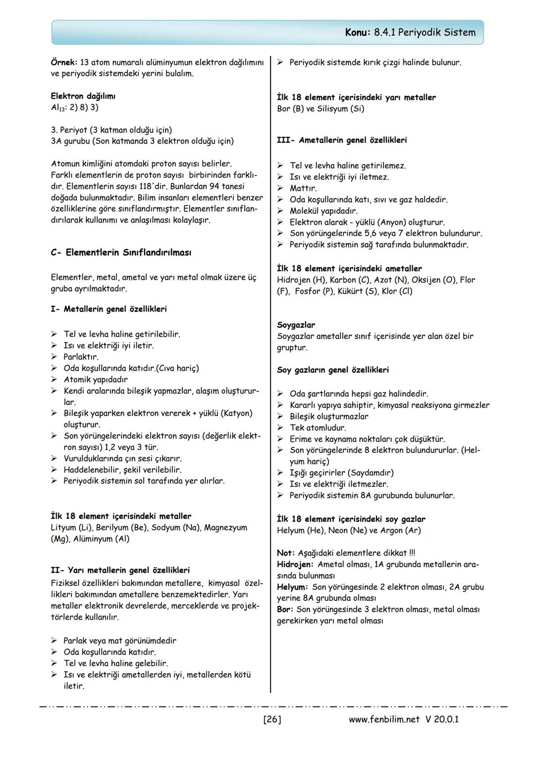 # 8.Sınıf Fen Bilimleri
# Ders Notları
Barış ZEREN
Fen Bilimleri Öğretmeni
www.fenbilim.net V 20.0.1 # 1.Ünite: Mevsimler ve İklim
Konu: