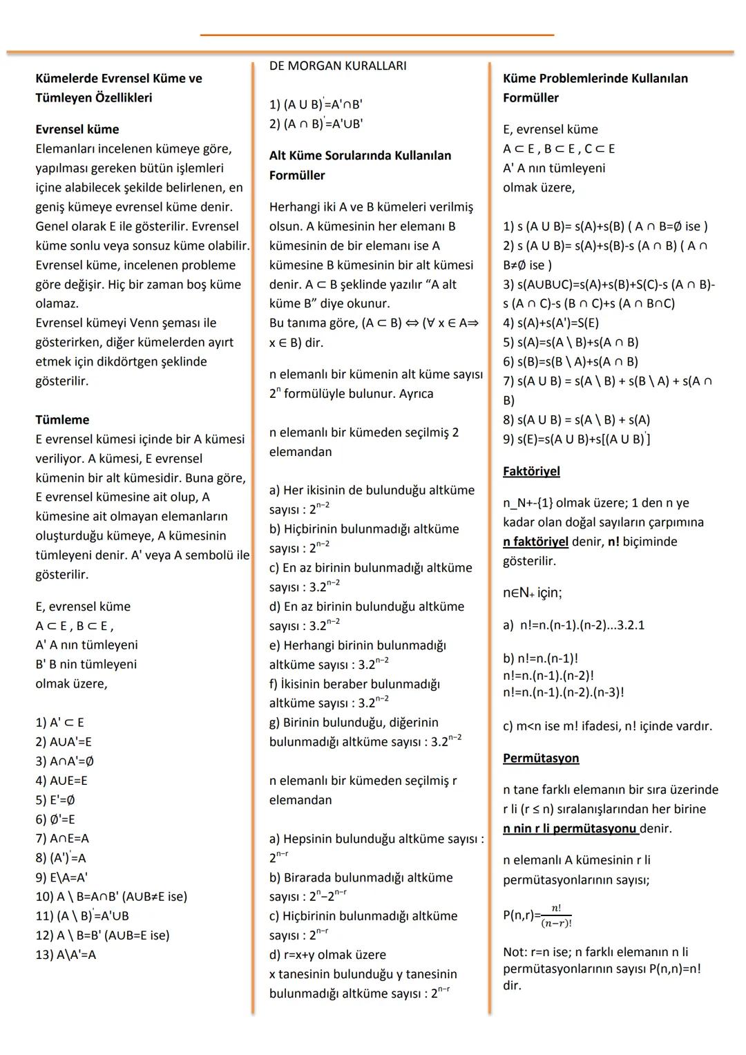 # Ardışık Sayılar Toplam Formülleri
Ardışık sayıların toplamı:
$1 + 2 + 3 + ... + n = \frac{n(n+1)}{2}$
Ardışık çift sayıların toplamı: