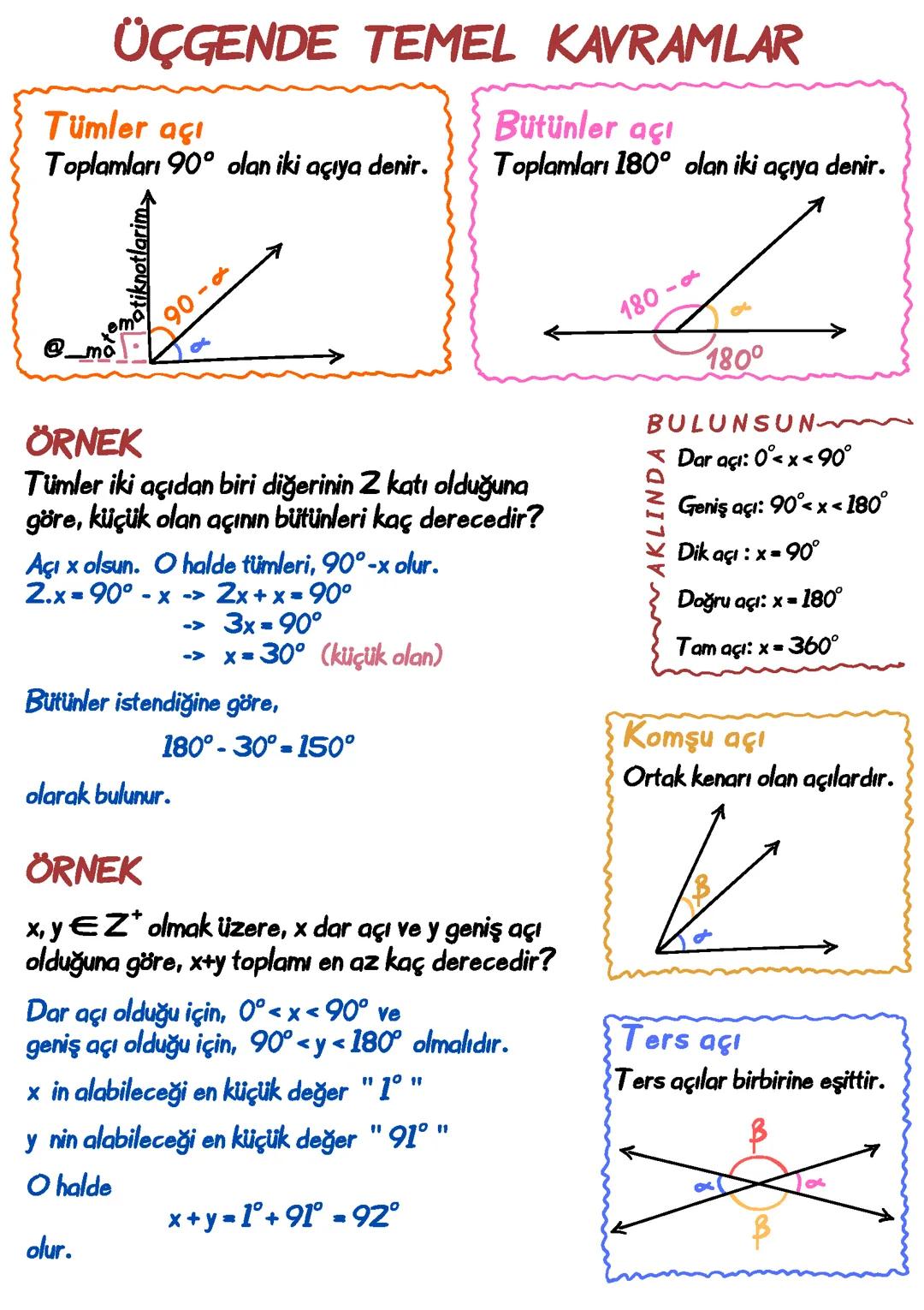 Üçgenlerde Temel Bilgiler ve Özellikleri