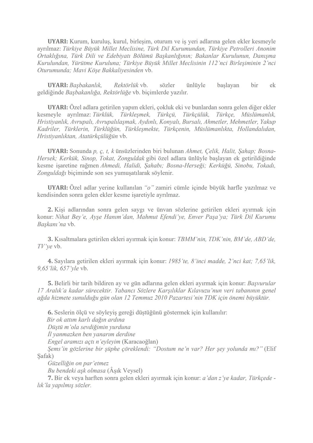 # Noktalama İşaretleri (Açıklamalar)
Nokta (.)
1. Cümlenin sonuna konur: Türk Dil Kurumu, 1932 yılında kurulmuştur.
Saatler geçtikçe yolla
