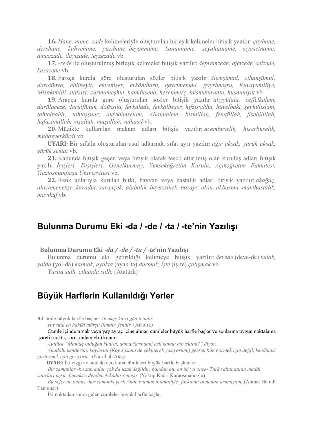 # Noktalama İşaretleri (Açıklamalar)
Nokta (.)
1. Cümlenin sonuna konur: Türk Dil Kurumu, 1932 yılında kurulmuştur.
Saatler geçtikçe yolla